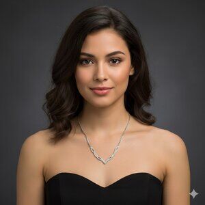 Silver Rhinestone Necklace